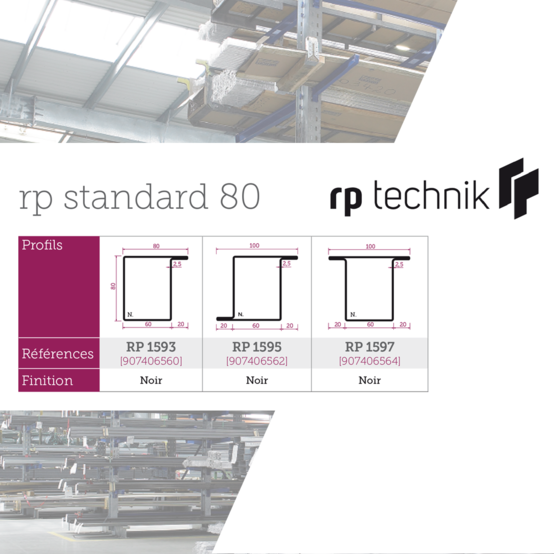 Profil rp standard 80 acier noir