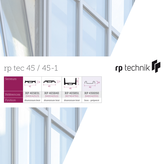 Serreur rp tec 45/45-1 aluminium 