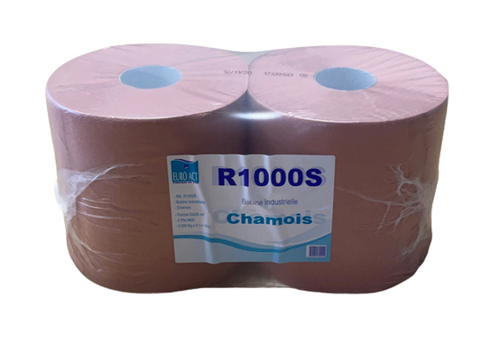 Lot de 2 Bobines de papier absorbant chamois