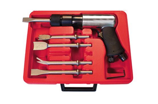 Coffret pistolet burineur emmanchement hexagonal avec 1 retenue rapide H0045S et 5 burins - 10,2 mm - Standard