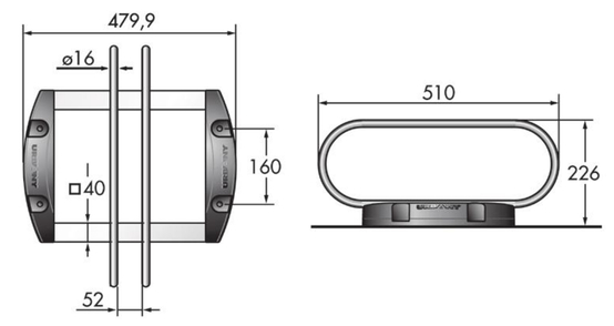 porte velos 1 place  livré avec fixations vis et chevilles