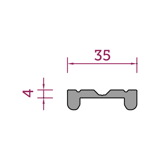 Support de crémone - 2 vantaux - RP-TECHNIK