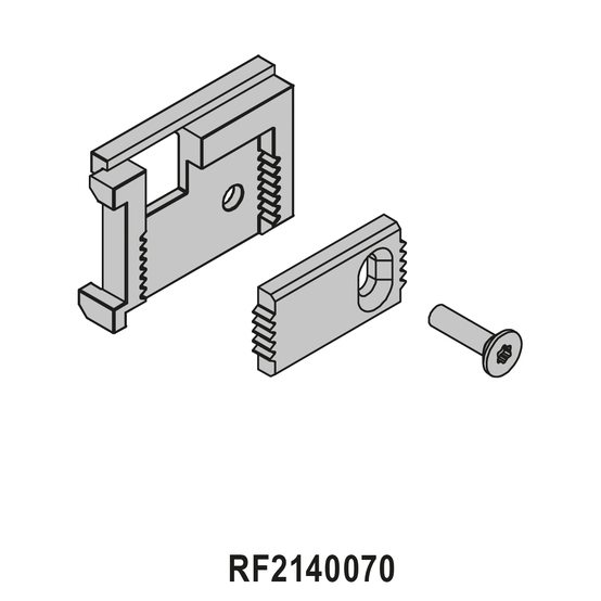 Gâche basse pour porte - avec utilisation RP926331 et RP926341 - rp fineline 70D - RP-TECHNIK