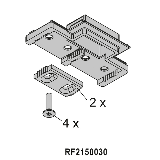 Gâche haute pour porte 2 vantaux - rp fineline 70D - RP-TECHNIK