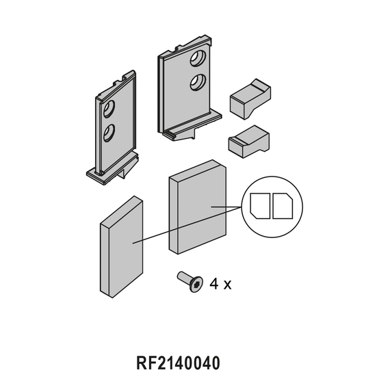 Pièce de scellement pour cadres - avec utilisation RP926341 - rp fineline 70D - RP-TECHNIK