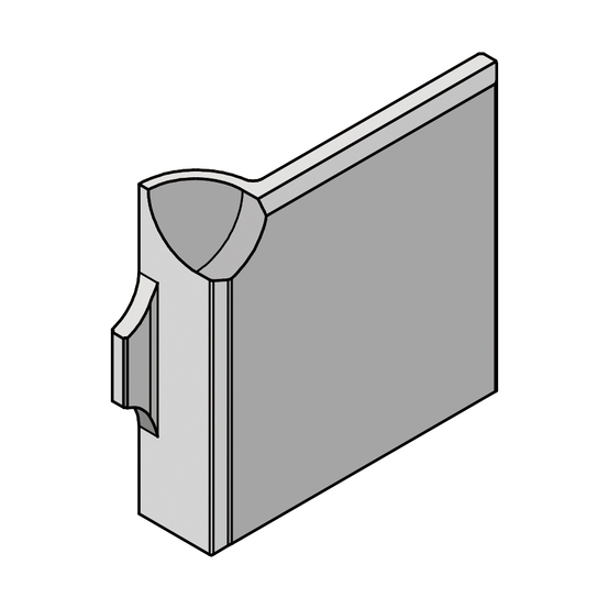 Pièce de finition des angles moulurés - rp fineline 70 - RP-TECHNIK