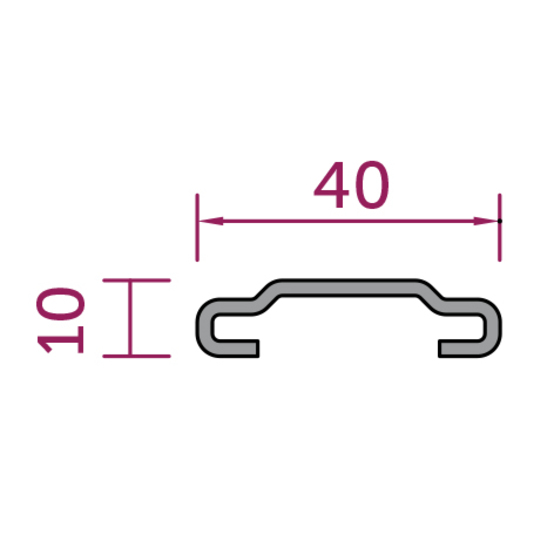 Support pour fixation de crémones - rp fineline 60 - RP-TECHNIK