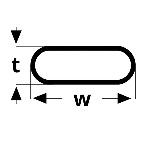 Tube de précision ovale acier 10305